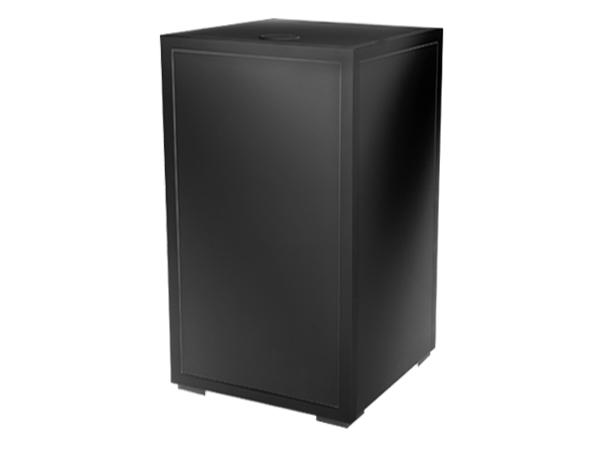 Powered Locking Pedestal, Black, 42" -- Trade Show Rental Furniture