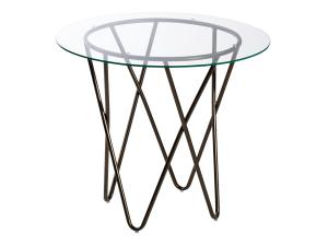 Mesa End Table w/ Glass Top -- Trade Show Rental