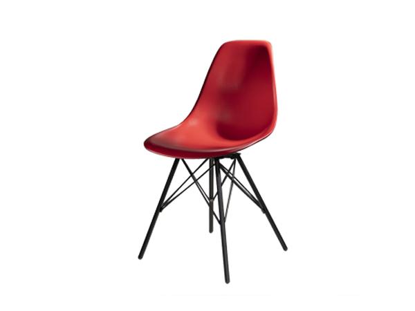 CEGS-049 | Chelsea Chair w/ Black Tower Base Red | Trade Show Furniture Rental