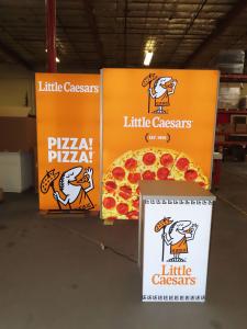 Modified VK-1971 SuperNova Lightbox with SEG Fabric Graphics, Monitor Mount, and MOD-1701 Backlit Modular Counter with Locking Storage