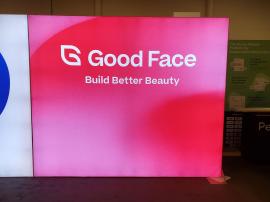 Modified VK-2949 SuperNova Lightbox with SEG Fabric Graphics and MOD-1731 Pedestal Counter with Backlit Graphics -- View 2