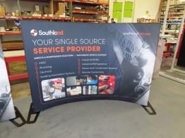 (3) Aero TF-407 Tabletop Displays with Aluminum Frames, Pillowcase Fabric Graphics, and LED Stem Lights