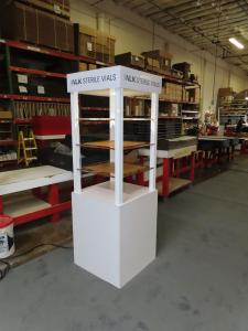 Modular (LT) Product Display Tower with Shelves and LED Lights -- View 2