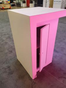 Modified SuperNova VK-2949 Backlit Exhibit and MOD-1731 Backlit Counter with Locking Storage -- View 3