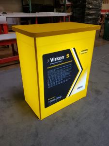 Modified MOD-1703 Backlit Counter Fabric with Graphics and Locking Storage