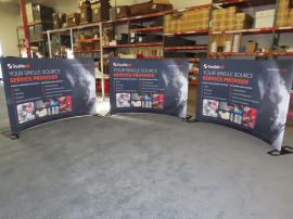 (3) TF-407 Aero Table Top Displays with Pillowcase Fabric Graphics and Aluminum Frame -- View 2
