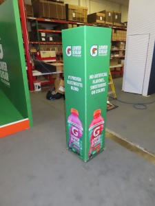 Temporary Promotional Gaming Structure with Vinyl Graphics and Fabric Ceiling -- View 3