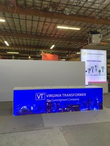RENTAL: RE-1620 Backlit Counter with Fabric Graphic and Locking Storage