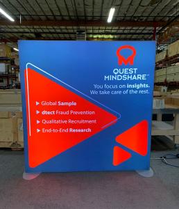 RENTAL: RE-1043 Inline Design with 84&rdquo; W x 84&rdquo; H Lightbox with Fabric Blocker Panel, and SEG Backlit Fabric Graphic
