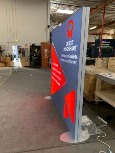 RENTAL: RE-1043 Inline Design with 84&rdquo; W x 84&rdquo; H Lightbox with Fabric Blocker Panel, and SEG Backlit Fabric Graphic -- View 2